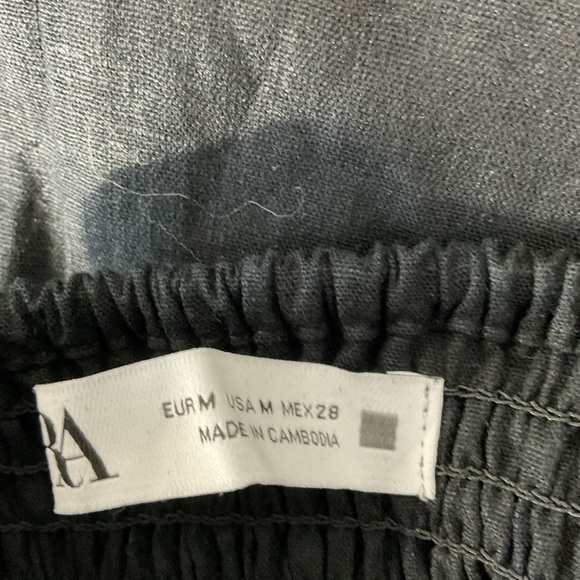 Zara Black Strapless Bodycon Dress with Slit - Picture 3 of 12